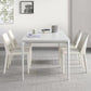Ensemble de salle à manger moderne en pierre frittée, rectangulaire, 1/4/5/6/7 pièces, ensemble de Table de salle à manger en blanc