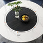 Contemporary Sintered Stone Round Table Set 1/4/7 Pieces Dining Set Clearhalo 'Dining Room Sets' 'Dining Tables & Seating' 'dining_room_set' 'furn' 'furn_dining_room_set' 'Furniture' 'Kitchen & Dining Furniture' 5692064