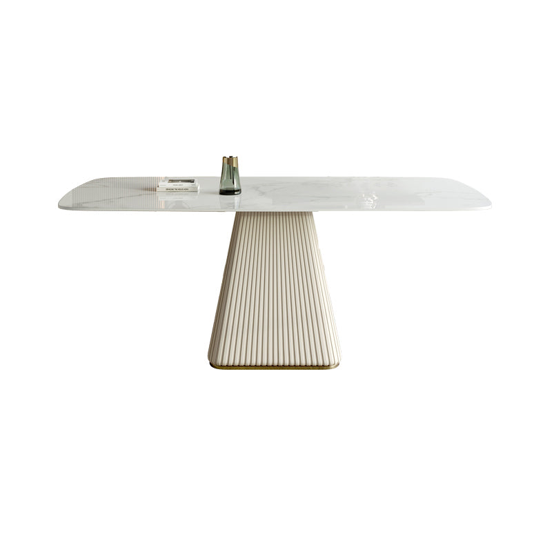 Ensemble de table rectangulaire en pierre frittée de style Glam nordique, ensemble de 1/4/5/7 pièces