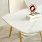 Ensemble de table rectangulaire en pierre frittée de style Glam nordique, ensemble de 1/4/5/7 pièces