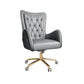 Fixed Arm Leather Office Chair High Back Upholstered Desk Chair with Steel Base Dark Gray 1 Piece Casters Included Clearhalo 'furn' 'furn_office_chair' 'Furniture' 'Office Chairs' 'Office Furniture' 'office_chair' 5692173