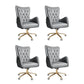 Fixed Arm Leather Office Chair High Back Upholstered Desk Chair with Steel Base Dark Gray 4 Piece Set Casters Included Clearhalo 'furn' 'furn_office_chair' 'Furniture' 'Office Chairs' 'Office Furniture' 'office_chair' 5692175