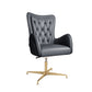 Fixed Arm Leather Office Chair High Back Upholstered Desk Chair with Steel Base Black 1 Piece Casters Not Included Clearhalo 'furn' 'furn_office_chair' 'Furniture' 'Office Chairs' 'Office Furniture' 'office_chair' 5692178