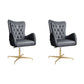 Fixed Arm Leather Office Chair High Back Upholstered Desk Chair with Steel Base Black 2 Piece Set Casters Not Included Clearhalo 'furn' 'furn_office_chair' 'Furniture' 'Office Chairs' 'Office Furniture' 'office_chair' 5692179