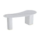 Unconventional Shape Office Desk Pedestal Glam Writing Desk in White 78.7"L x 31.5"W x 29.5"H Clearhalo 'furn' 'furn_office_desk' 'Furniture' 'Office Desks' 'Office Furniture' 'office_desk' 5692232