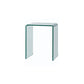 Glass Night Table, Contemporary Black/Clear Nightstand Or End Table