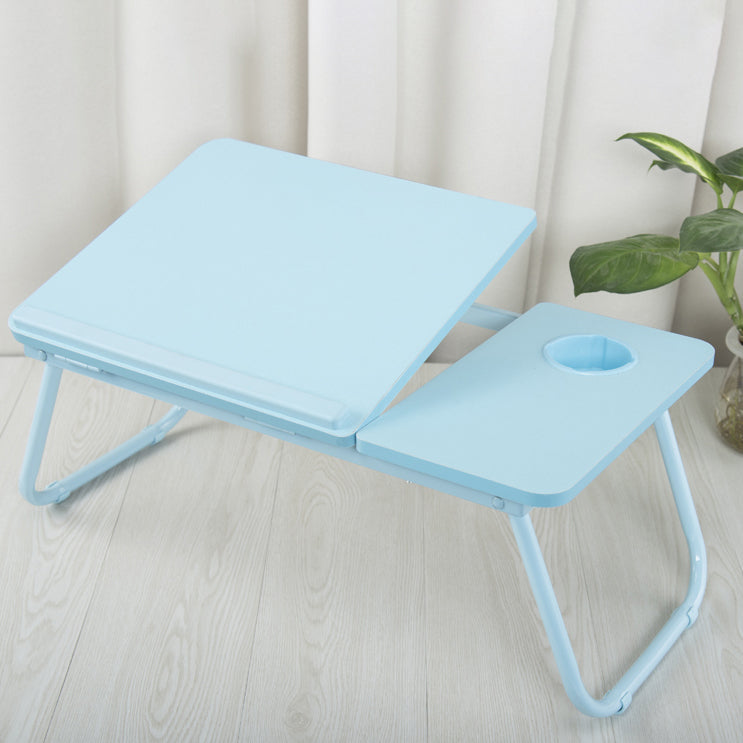Rectangular Writing Desk Artificial Wood Top Folding Office Desk with Metal Legs Blue Clearhalo 'furn' 'furn_office_desk' 'Furniture' 'Office Desks' 'Office Furniture' 'office_desk' 5692295