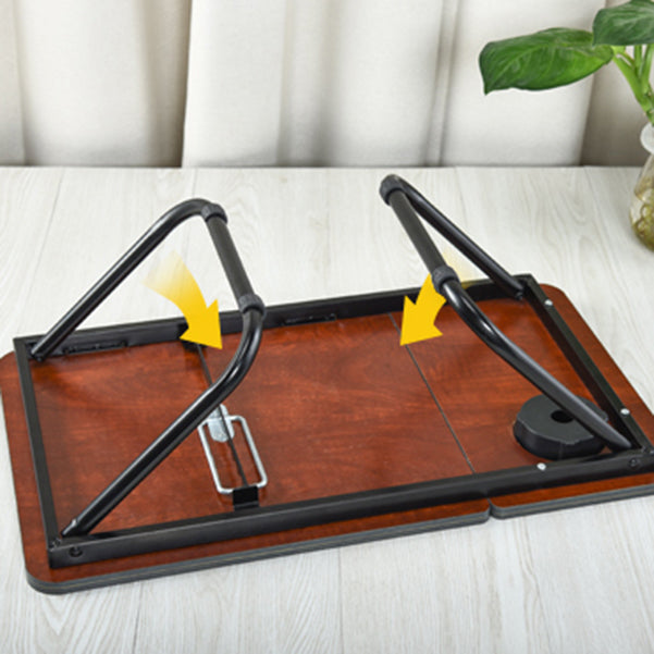 Rectangular Writing Desk Artificial Wood Top Folding Office Desk with Metal Legs Clearhalo 'furn' 'furn_office_desk' 'Furniture' 'Office Desks' 'Office Furniture' 'office_desk' 5692298