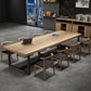 30 "H Moderner Schreibtisch Rechteckig natürlicher massiver Holzbüro Schreibtisch