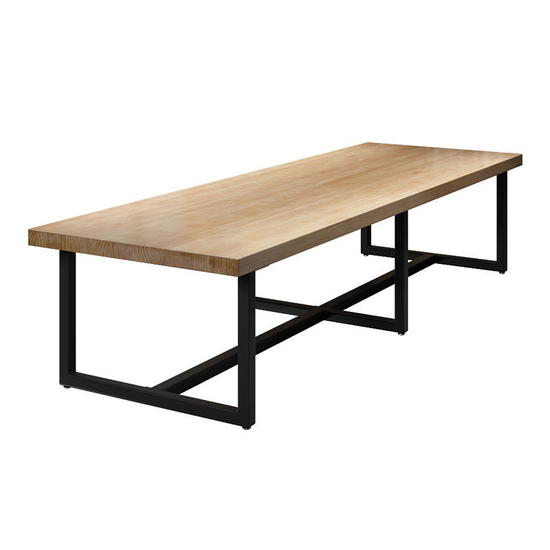 30 "H Moderner Schreibtisch Rechteckig natürlicher massiver Holzbüro Schreibtisch