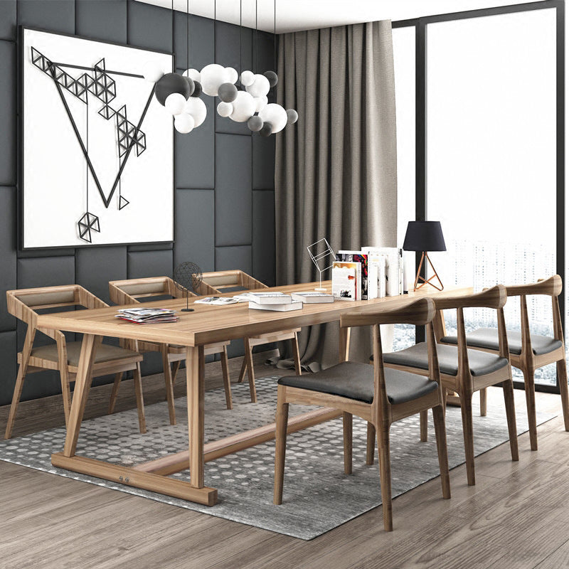 Desa di scrittura in legno massiccio rettangolare da 30 "H Desk rettangolare in legno massiccio