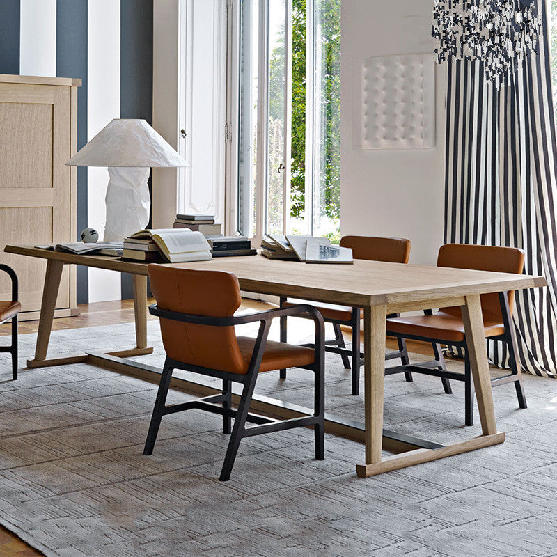 Desa di scrittura in legno massiccio rettangolare da 30 "H Desk rettangolare in legno massiccio