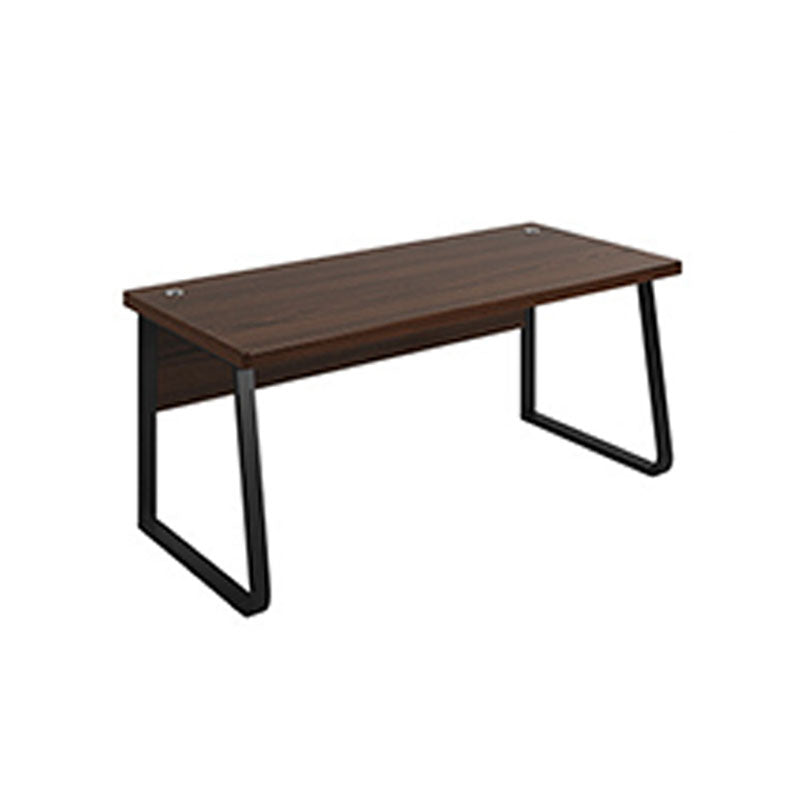 Rectangular Office Desk Wooden and Metal Writing Desk, Natural 63"L x 27.6"W x 29.5"H Walnut Clearhalo 'furn' 'furn_office_desk' 'Furniture' 'Office Desks' 'Office Furniture' 'office_desk' 5692453