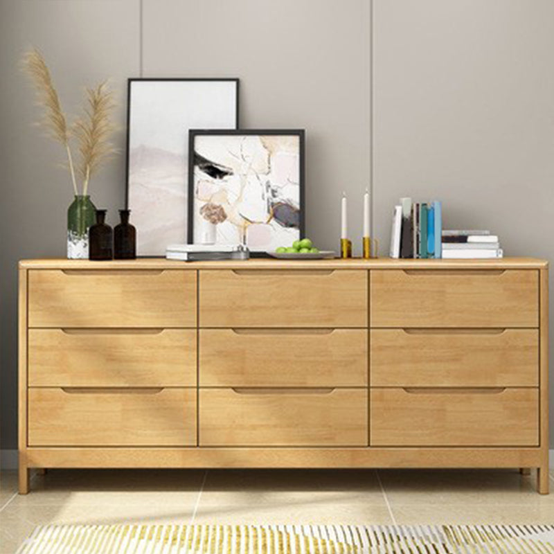 16" W Solid Wood Storage Chest Dresser Modern Storage Chest with Drawers 59"L x 16"W x 30"H Natural Clearhalo 'Bedroom Furniture' 'Dressers & Chests' 'dressers_chests' 'furn' 'furn_dressers_chests' 'Furniture' 5692477