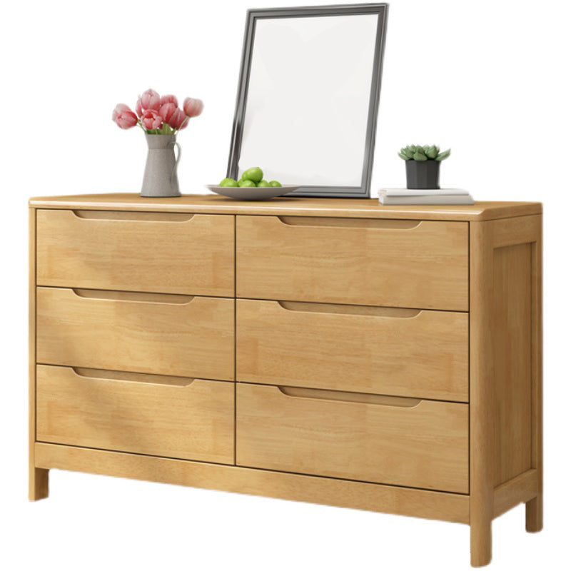 16" W Solid Wood Storage Chest Dresser Modern Storage Chest with Drawers 47.6"L x 15.7"W x 29.5"H Natural Clearhalo 'Bedroom Furniture' 'Dressers & Chests' 'dressers_chests' 'furn' 'furn_dressers_chests' 'Furniture' 5692483