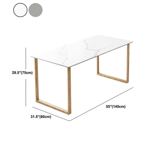 Descripción de escritura de piedra contemporánea 29.52 "H Desk de oficina rectangular de trineo para casa