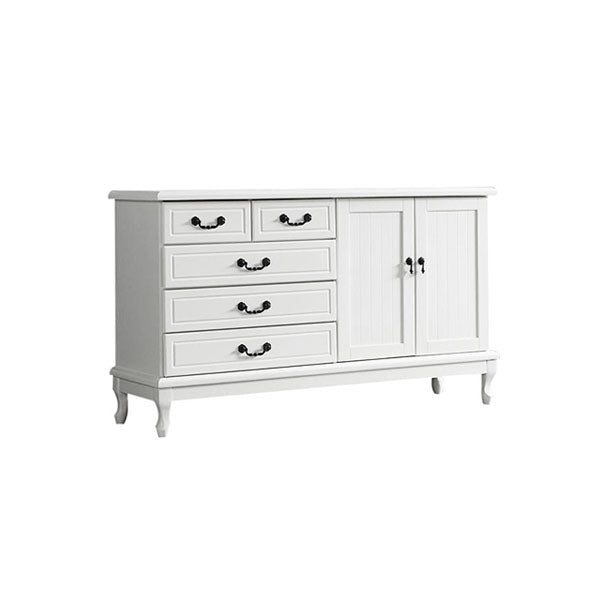 16 "wソリッドウッドコンボドレッサー引き出しとドア付きの水平貯蔵箱