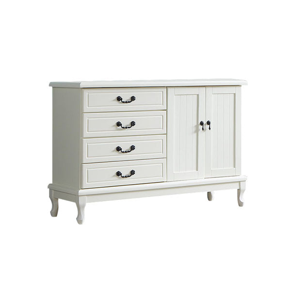 16 "W Massivholz Combo -Kommode Horizontale Aufbewahrungstruhe mit Schubladen und Türen