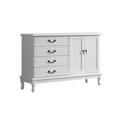 16 "W Massivholz Combo -Kommode Horizontale Aufbewahrungstruhe mit Schubladen und Türen