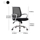 Modern Fixed Arms Office Chair Mid Back Swivel Lumbar Support Desk Chair