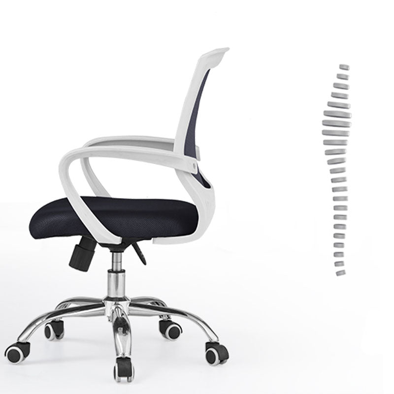 Modern Steel Conference Chair Adjustable Fixed Arms Office Chair Clearhalo 'furn' 'furn_office_chair' 'Furniture' 'Office Chairs' 'Office Furniture' 'office_chair' 5692810