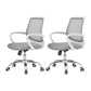 Modern Steel Conference Chair Adjustable Fixed Arms Office Chair Grey 2 Piece Set Clearhalo 'furn' 'furn_office_chair' 'Furniture' 'Office Chairs' 'Office Furniture' 'office_chair' 5692816