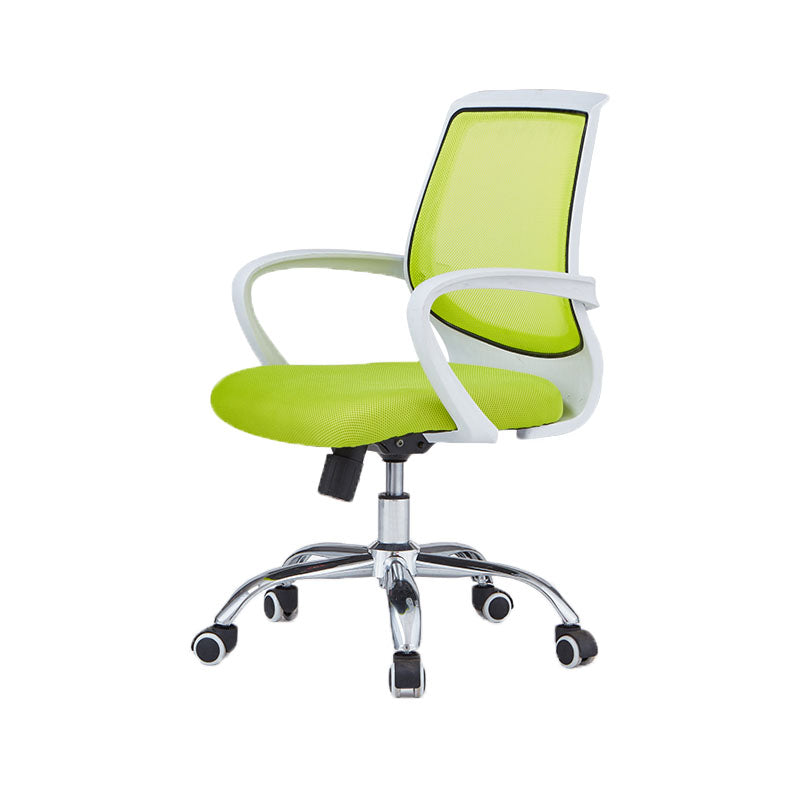 Modern Steel Conference Chair Adjustable Fixed Arms Office Chair Green 1 Piece Clearhalo 'furn' 'furn_office_chair' 'Furniture' 'Office Chairs' 'Office Furniture' 'office_chair' 5692820