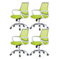 Modern Steel Conference Chair Adjustable Fixed Arms Office Chair Green 4 Piece Set Clearhalo 'furn' 'furn_office_chair' 'Furniture' 'Office Chairs' 'Office Furniture' 'office_chair' 5692822