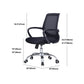 Modern Steel Conference Chair Adjustable Fixed Arms Office Chair Clearhalo 'furn' 'furn_office_chair' 'Furniture' 'Office Chairs' 'Office Furniture' 'office_chair' 5692826
