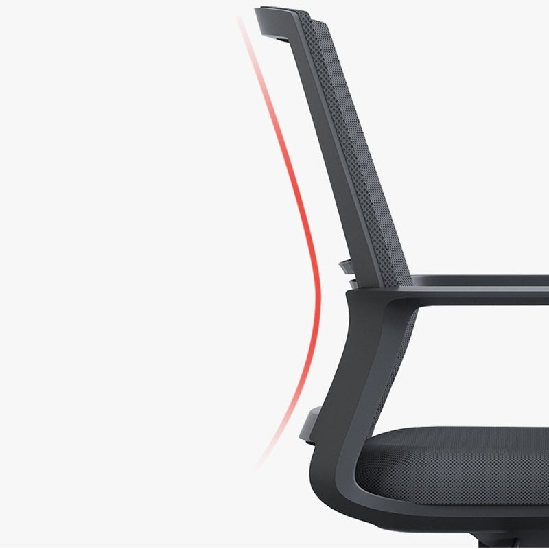 Chaise pivotante de tissu contemporain haut dossier avec chaise de bras en noir