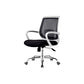Steel Base Mesh Office Chair Mid Back Desk Chair with Wheels Black White 1 Piece Clearhalo 'furn' 'furn_office_chair' 'Furniture' 'Office Chairs' 'Office Furniture' 'office_chair' 5692982