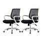 Steel Base Mesh Office Chair Mid Back Desk Chair with Wheels Black White 2 Piece Set Clearhalo 'furn' 'furn_office_chair' 'Furniture' 'Office Chairs' 'Office Furniture' 'office_chair' 5692984