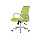Steel Base Mesh Office Chair Mid Back Desk Chair with Wheels Green White 1 Piece Clearhalo 'furn' 'furn_office_chair' 'Furniture' 'Office Chairs' 'Office Furniture' 'office_chair' 5692991