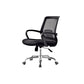 Steel Base Mesh Office Chair Mid Back Desk Chair with Wheels Black 1 Piece Clearhalo 'furn' 'furn_office_chair' 'Furniture' 'Office Chairs' 'Office Furniture' 'office_chair' 5693001