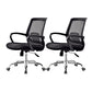Steel Base Mesh Office Chair Mid Back Desk Chair with Wheels Black 2 Piece Set Clearhalo 'furn' 'furn_office_chair' 'Furniture' 'Office Chairs' 'Office Furniture' 'office_chair' 5693002
