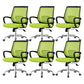 Steel Base Mesh Office Chair Mid Back Desk Chair with Wheels Green 6 Piece Set Sponge Clearhalo 'furn' 'furn_office_chair' 'Furniture' 'Office Chairs' 'Office Furniture' 'office_chair' 5693009