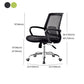Steel Base Mesh Office Chair Mid Back Desk Chair with Wheels Clearhalo 'furn' 'furn_office_chair' 'Furniture' 'Office Chairs' 'Office Furniture' 'office_chair' 5693011