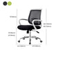 Steel Base Mesh Office Chair Mid Back Desk Chair with Wheels Clearhalo 'furn' 'furn_office_chair' 'Furniture' 'Office Chairs' 'Office Furniture' 'office_chair' 5693012