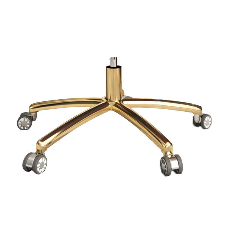 Chaise de bureau en cuir à bras fixe, chaise de travail rembourrée à dossier haut avec base en acier