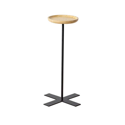 Modern Non-Storage Nightstand Round Solid Wood Top Legs Included Night Table