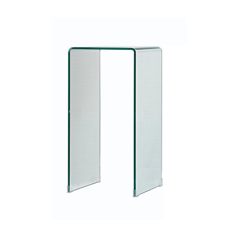 Mesa final negra/transparente de la mesita de noche, mesa de mesita de noche de vidrio