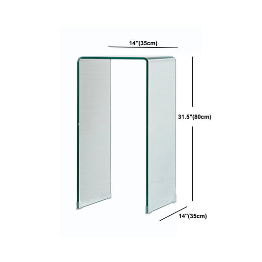 Schwarz/klarer Nachttisch Endtisch, Glas Modernismus Nachttisch