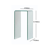 Mesa final negra/transparente de la mesita de noche, mesa de mesita de noche de vidrio