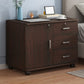 Modern Imitation Wood Bed Cabinet Drawer Lock Included Nightstand with Wheel 24"L x 14"W x 23"H Brown 3 Clearhalo 'Bedroom Furniture' 'furn' 'furn_night_stand' 'Furniture' 'night_stand' 'Nightstands' 5693205
