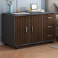 Modern Imitation Wood Bed Cabinet Drawer Lock Included Nightstand with Wheel 31.5"L x 14"W x 23"H Brown 3 Clearhalo 'Bedroom Furniture' 'furn' 'furn_night_stand' 'Furniture' 'night_stand' 'Nightstands' 5693209