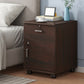 Modern Imitation Wood Bed Cabinet Drawer Lock Included Nightstand with Wheel Clearhalo 'Bedroom Furniture' 'furn' 'furn_night_stand' 'Furniture' 'night_stand' 'Nightstands' 5693221