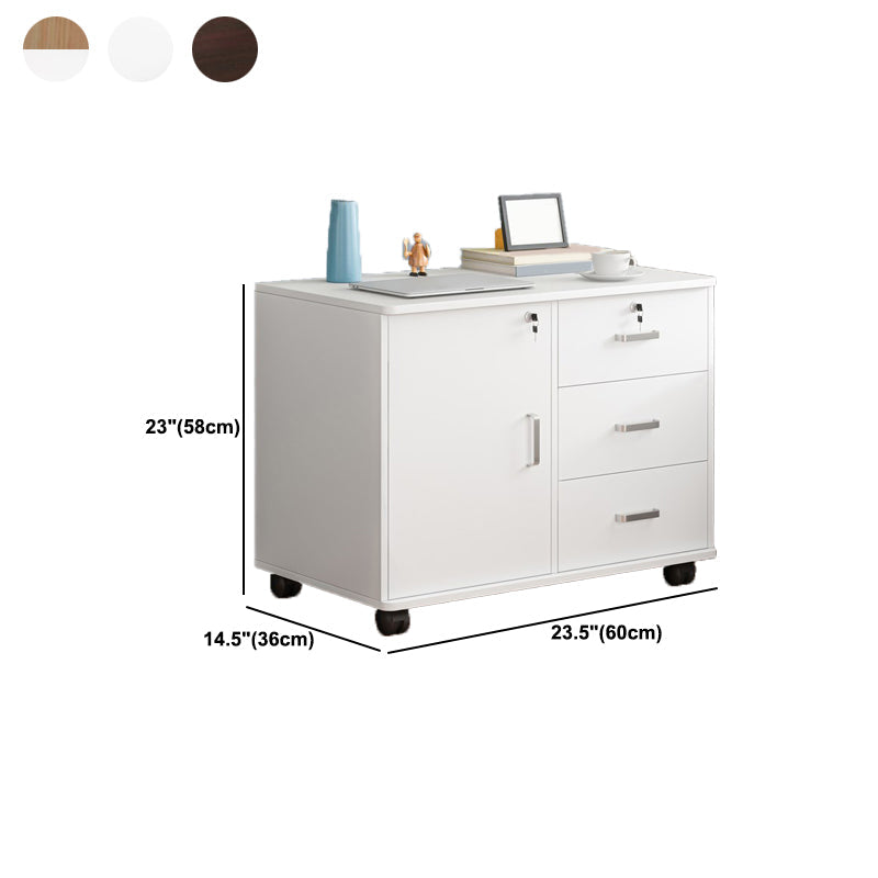 Modern Imitation Wood Bed Cabinet Drawer Lock Included Nightstand with Wheel Clearhalo 'Bedroom Furniture' 'furn' 'furn_night_stand' 'Furniture' 'night_stand' 'Nightstands' 5693227