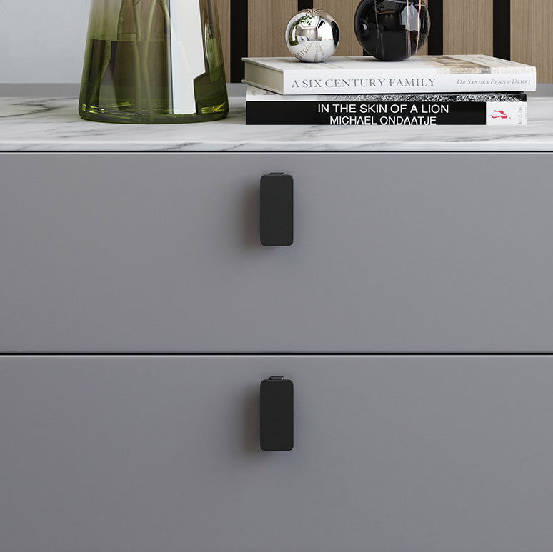 Table de nuit 18 pouces H Table de nuit en pierre de 2 dessins moderne avec jambes