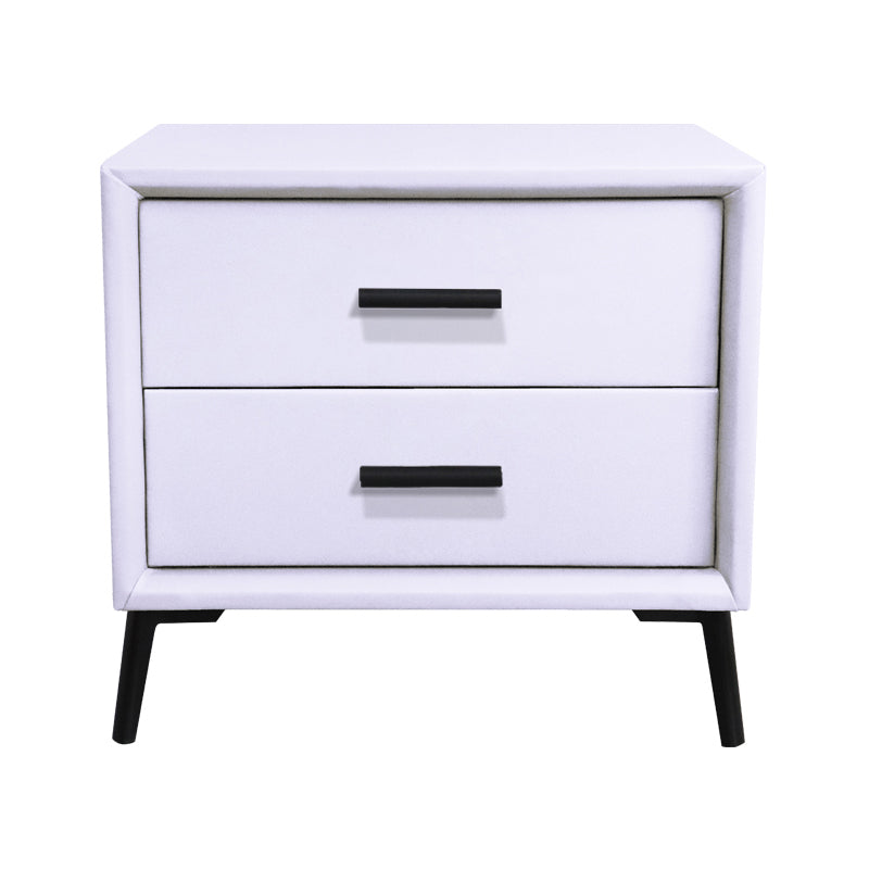 Tavolo da comodino a cornice in legno massiccio 20 "H 2-Drawer comodino con 4 gambe