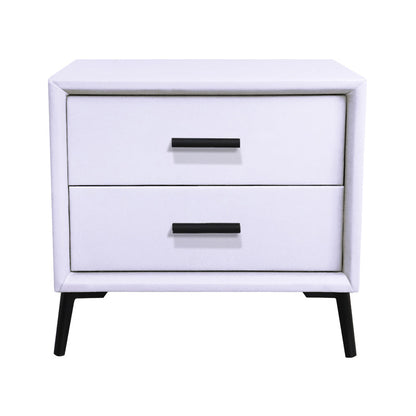 Tavolo da comodino a cornice in legno massiccio 20 "H 2-Drawer comodino con 4 gambe